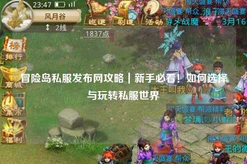 冒险岛私服发布网攻略|新手必看!如何选择与玩转私服世界