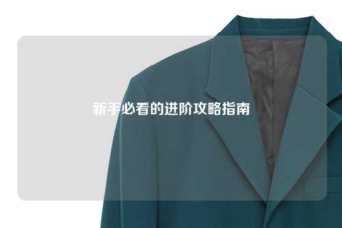 新手必看的进阶攻略指南