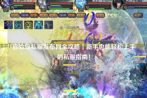 冒险岛私服发布网全攻略|新手也能轻松上手的私服指南!