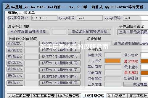 新手玩家必看的攻略指南