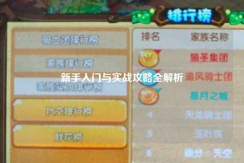 新手入门与实战攻略全解析