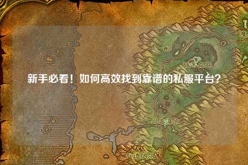 新手必看!如何高效找到靠谱的私服平台?