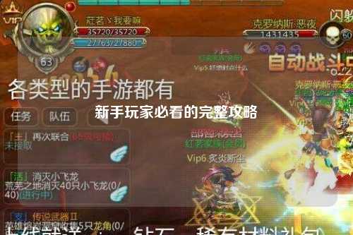新手玩家必看的完整攻略