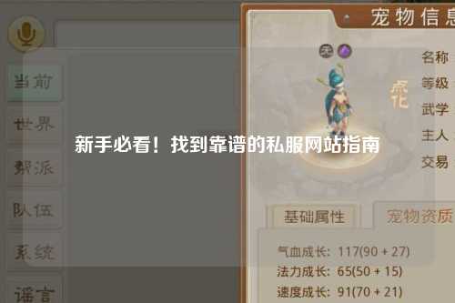 新手必看!找到靠谱的私服网站指南