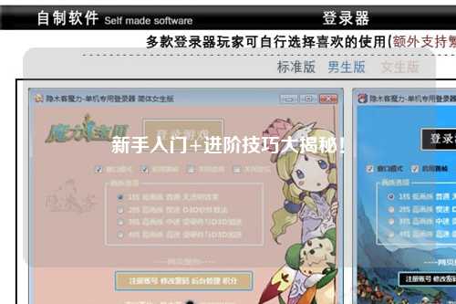 新手入门+进阶技巧大揭秘!