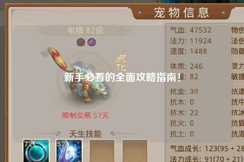 新手必看的全面攻略指南!