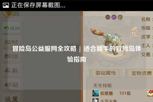 冒险岛公益服网全攻略 | 适合新手的冒险岛体验指南