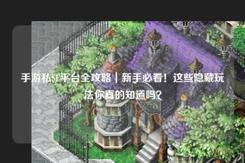 手游私SF平台全攻略|新手必看!这些隐藏玩法你真的知道吗?