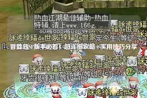 冒险岛SF新手必看!超详细攻略+实用技巧分享✨