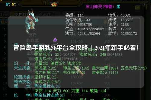 冒险岛手游私SF平台全攻略 | 2024年新手必看!