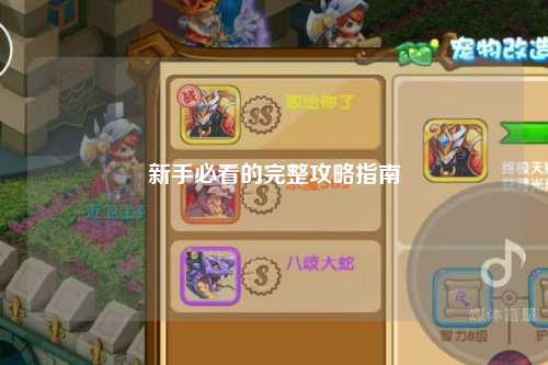 新手必看的完整攻略指南