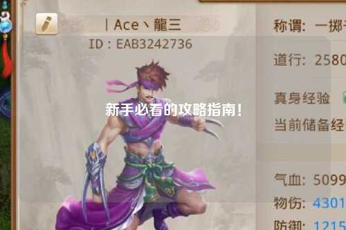新手必看的攻略指南!