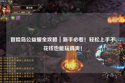 冒险岛公益服全攻略｜新手必看！轻松上手不花钱也能玩得爽！