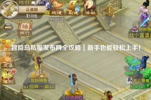 冒险岛私服发布网全攻略|新手也能轻松上手!