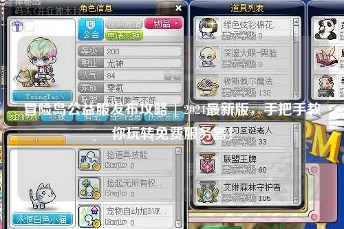 冒险岛公益服发布攻略 | 2024最新版,手把手教你玩转免费服务器!