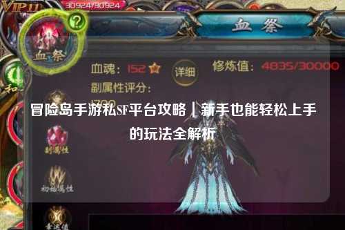 冒险岛手游私SF平台攻略|新手也能轻松上手的玩法全解析