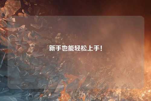 新手也能轻松上手!