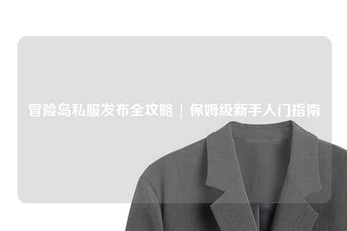 冒险岛私服发布全攻略 | 保姆级新手入门指南✨