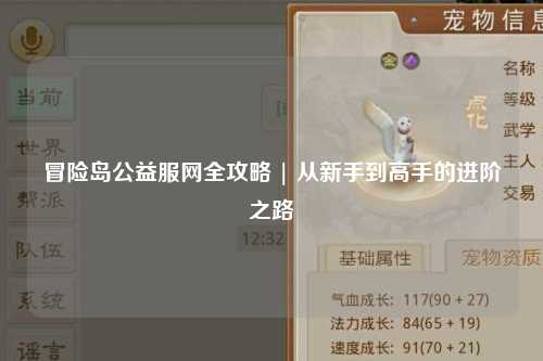 冒险岛公益服网全攻略 | 从新手到高手的进阶之路